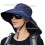 Solhatt - Dam - Vikbar - UV-skydd - Bred brätte - Blå polyester 3