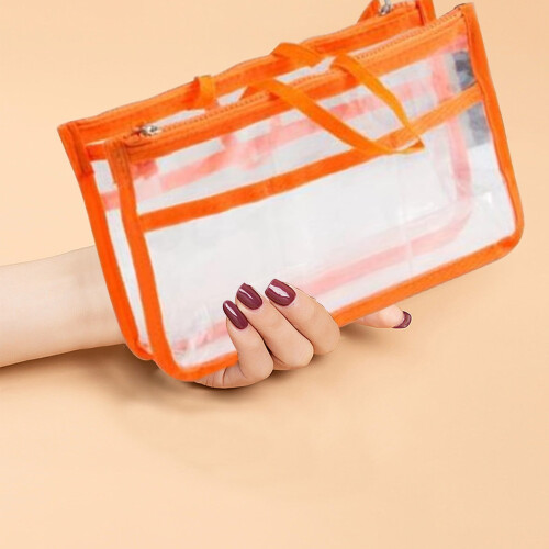 Διαφανής τσάντα μακιγιάζ PVC 28x17x10cm