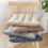 Coussin d'assise rond 38 x 38 cm, mélange coton-lin 1