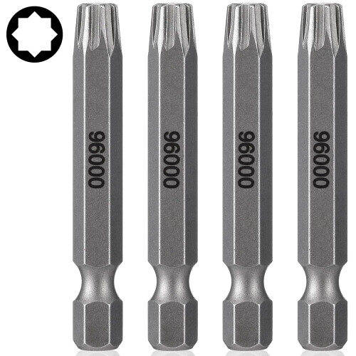 4-pakning 8-punkts edderkoppbits, 2"