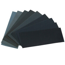 Sandpapir i forskellige pakker, 12 korn, 24 ark, 23 x 9,6 cm