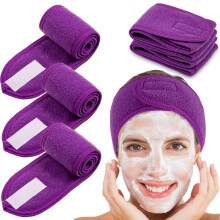 Spa-huvudband i frotté, 4-pack