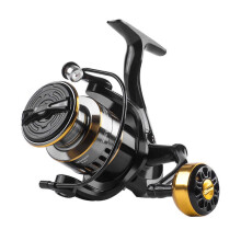 (metal handshake, HE5000) HE1000-7000 Fishing Reel 5.2:1 Gear Ratio 22LBs Drag Metal Spool Fishing Reel for Freshwater Saltwater