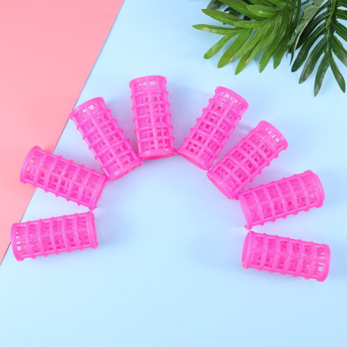 Set de bigudiuri OUNONA – Plastic roz cu auto-prindere 1