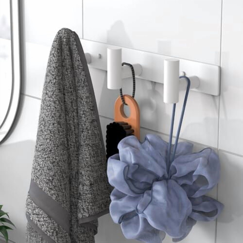 Black Row Hook Coat Rack – 5 Hooks, 15 Inch 1