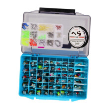 (27cmx18cmx12.5cm, 143pcs) Fishing Lures Spinnerbaits Lifelike Tackle Box for Trout Walleye Fly Fishing 145pcs
