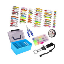 (27cmx18cmx12.5cm, 145pcs) Fishing Lures Spinnerbaits Lifelike Tackle Box for Trout Walleye Fly Fishing 145pcs