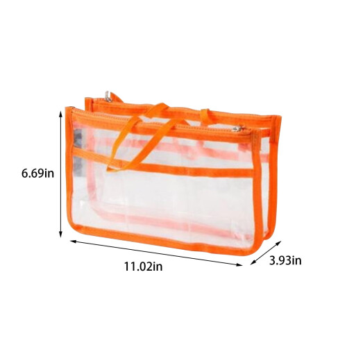 Διαφανής τσάντα μακιγιάζ PVC 28x17x10cm 2