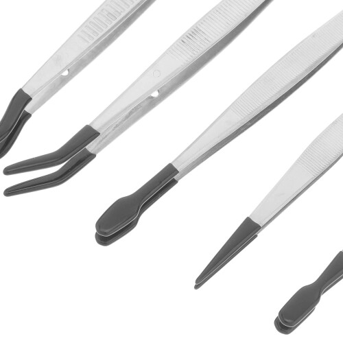 5-delt pincet med gummispids til elektronik og smykker 2