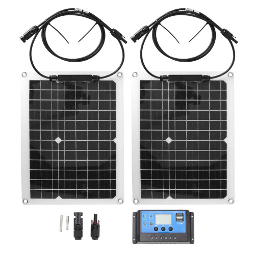 50W monokrystallinsk solpanelsæt med 10A controller 1