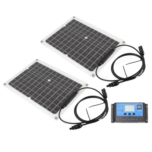 50W monokrystallinsk solpanelsæt med 10A controller 2