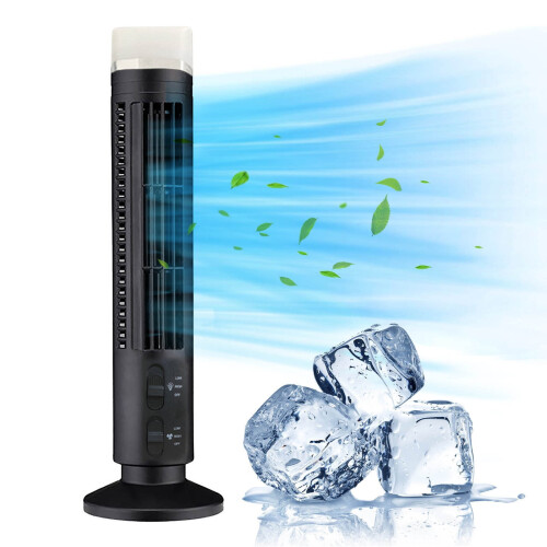 Bladeless Tower Fan Black 3 Speeds 90 Oscillation 2
