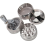 (Silver)Portable grinder tool for hard spices and nuts with ergonomic grip 1