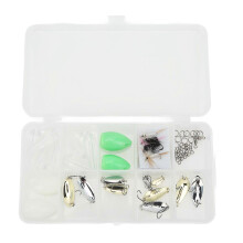 Plastic Stainless Steel Fly Fishing Lure Kit with Sequins, Hooks, and Assisted Thrower - Fishing Accessories