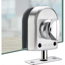 Fechadura para porta de vidro em aço inoxidável, trava de piso, trinco, trava de solo para banheiro, loja de portas de vidro, edição 1022