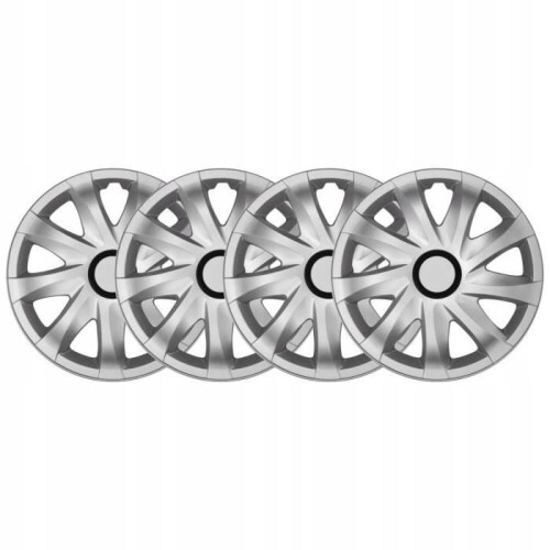 Capace roți - set complet de 4 piese - NRM Kando - argintii - 15" 2