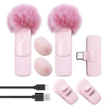 Novo microfone de lapela sem fio, portátil para gravação de áudio e vídeo, mini microfone para PC