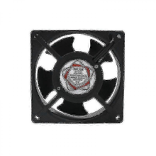 Vysokoteplotný axiálny ventilátor kompatibilný s krbom - vkladací, kovové lopatky, tichý, univerzálny (120 x 120 x 38 mm)