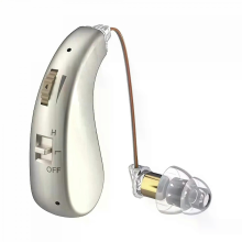 (Argent, 1 pièce) Appareil auditif rechargeable numérique, amplificateur auditif pour seniors et adultes, conception ergonomique, aide audit