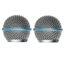 Lot de 2 grilles de microphone de remplacement pour tête de microphone à rotule Beta58a, SM58, PGX24 et SLX24