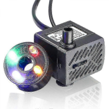 Mini vesipumppu LEDillä, 180L/H, 3.5W, Pieni akvaario, Puutarha, Kaivo, Puutarhalamme, Vesilähdepumppu