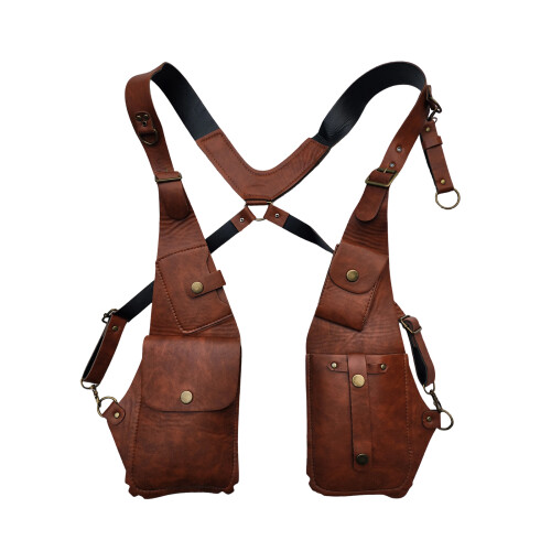 （1 Pack）Leather Shoulder Hidden Underarm Strap Wallet-A