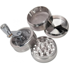 Broyeur portable (argenté) pour épices dures et noix, avec poignée ergonomique