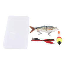 Robotic Swimming Lure,Multi Jointed,Rechargeable,Fishing Lure,Green LED Light