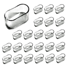 (15 x 30 mm) 30 embouts de pieds de chaise ovales en silicone, protège-pieds de meubles, protège-tables et protège-sols des rayures