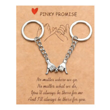 Porte-clés élégants assortis avec carte, cadeaux-Argent 1