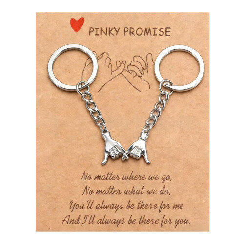 Porte-clés élégants assortis avec carte, cadeaux-Argent 1