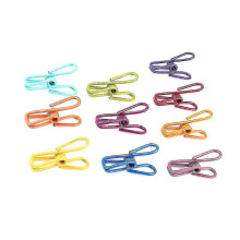 32 Pcs Clothesline Utility Clips Colorful Multifunctional Steel Wire Clips for Clothes Line Bag Sealing Paper Clips (random Color)