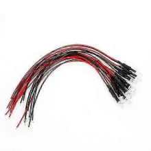 10 Stück vorverdrahtete LED-Leuchten, 24 V Gleichstrom, 18 cm, 5 mm, rot, 18 cm