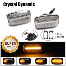 (Dynamic Crystal) LED-Seitenblinker mit dynamischer Beleuchtung, kompatibel mit Toyota Land Cruiser Prado 90 100 Serie FJ Cruiser und Lexus