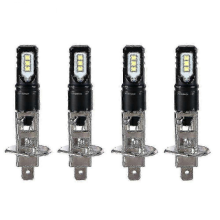 4x H1 6000K Superhellweiß 6000LM LED-Scheinwerferlampen-Set Fernlicht Tagfahrlicht Nebelscheinwerfer