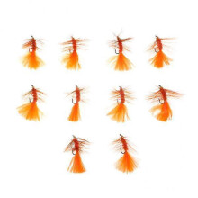 10x10pcs Bead Head Woolly Bugger Wet Flies Sinking Trout Fishing Flies - Orange