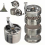 (Silver)Portable grinder tool for hard spices and nuts with ergonomic grip 2
