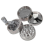 (Silver)Portable grinder tool for hard spices and nuts with ergonomic grip 4