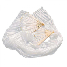 100% zijden unisex Chinese zijden sluierdanswaaier 1 stuk buikdanswaaier witte kleur 180x90cm