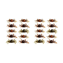 20PCS Artificial Crab Baits 3D Simulation Crab Lures with Sharp Hooks Sea Fishing Crab Bait Traps Fishing Accessories