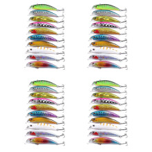 40PCS Lot Lase Lure Internal Coloring Minnow Floating Fishing Lures Bass CrankBait 6cm
