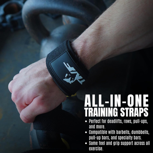Ekko Weight Lifting Straps for Men - Thick Comfortable Wrist Support with Secure Fit for Strength Training 1