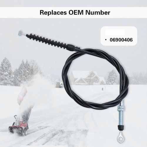 Cabo de defletor para calha de soprador de neve, substituição 06900406 06900018, cabo de 60 polegadas e conduíte de 54 polegadas, compatível 1