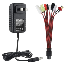 9-in-1 RC-Akkuladegerät für 4,8 V, 7,2 V, 8,4 V und 9,6 V NiMH/NiCd-Akkus, RC-Auto-Ladegerät für 2,4 V–12 V NiMH/NiCd-Akkus (EU-Stecker)