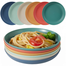 leichte Teller (7,8 Zoll), bruchsicher, tief, spülmaschinen- und mikrowellengeeignet, Pastateller, Obstteller, Dessertteller, BPA-frei, für