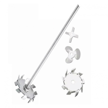 Sägezahn-Rührscheiben-Set aus Edelstahl 304, 40 x 6 x 300 mm, Dispersionsrührer mit Rührstab für Laborzwecke