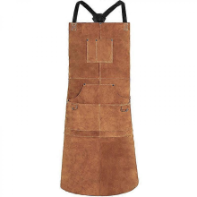 24"x37" Leder-Werkstattschürze mit hitzebeständigem und flammhemmendem Material
