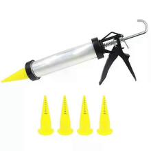Sausage Maker Bait Fishing Aluminum Fishing Boilie Making Gun with 4pcs Silicone Spare Nozzles Fishing Lure Accessories