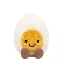 Plüschtier: Gekochtes Ei, 25 cm | Plüschtier: Lebensmittel | Lustiges Geschenk