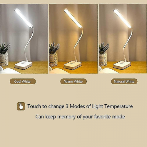 Led Desk Lamp Cordless Usb Rechargeable 2000mah Battery 1